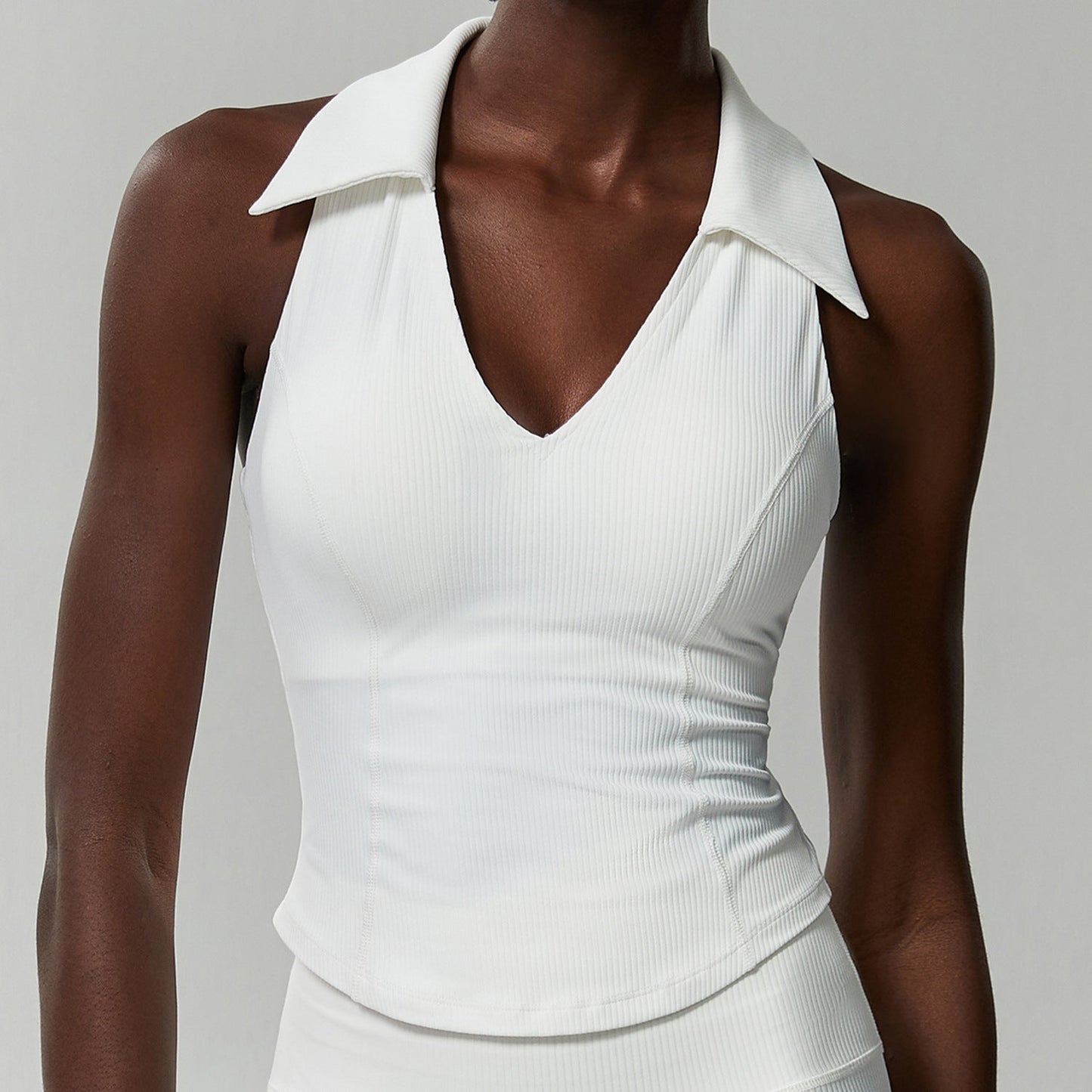 Latex Water Drop Cup V neck Fitness Sports Top Women Shockproof Quick Drying Running Yoga Tennis
