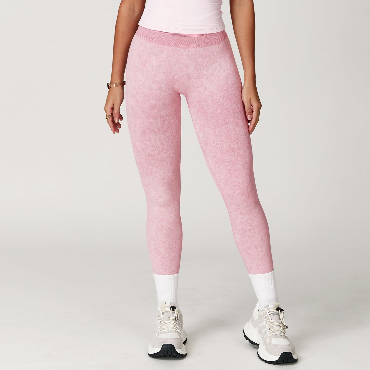 Sollinarry Seamless Stone Washed Yoga Pants High Waist Hip Lift Tight Trousers Running Sports Fitness Yoga Trousers for Women