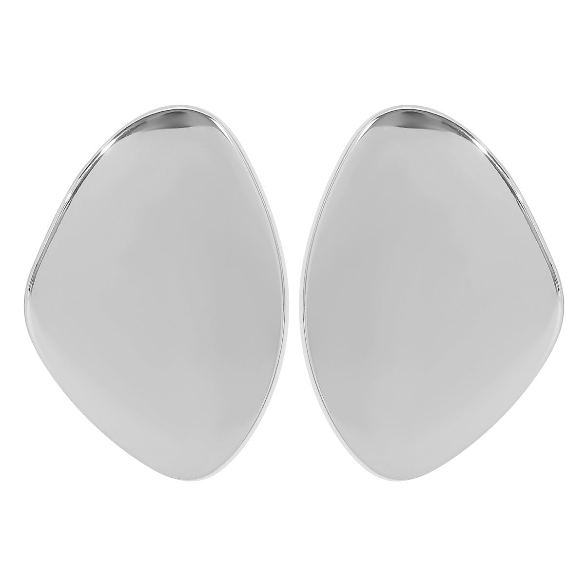 High Profile Retro Elegant Metal Geometry Stud Earrings Simple Personality Metal Alloy Earrings Women