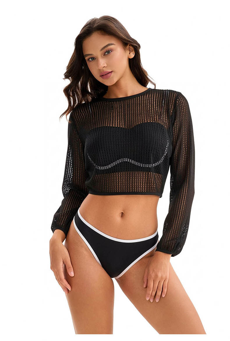 Arrival Bikini Swimsuit Women Sexy Three Piece Sets Long Sleeved Blouse