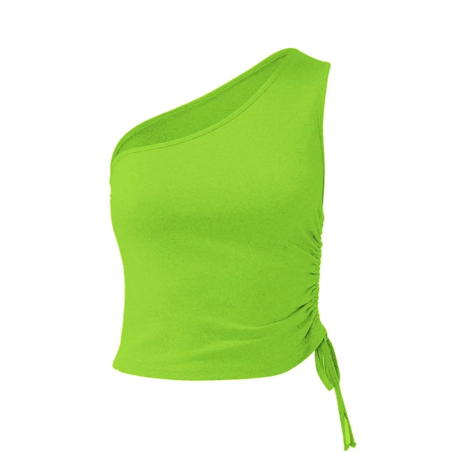One-Shoulder Cami Top by Trendsi | Mid Green