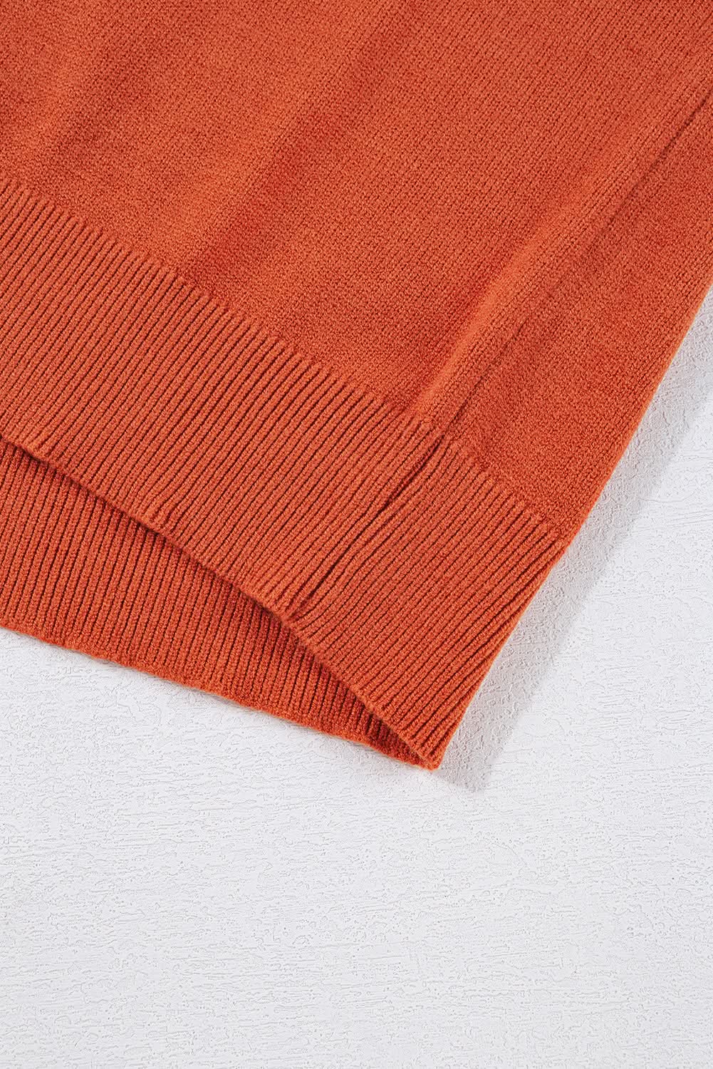 Sweaters Love Salve Orange Knit Sweater Women's Fall Fashion Ribbed Cozy Top