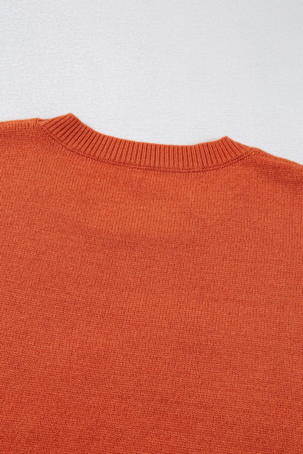 Sweaters Love Salve Orange Knit Sweater Women's Fall Fashion Ribbed Cozy Top