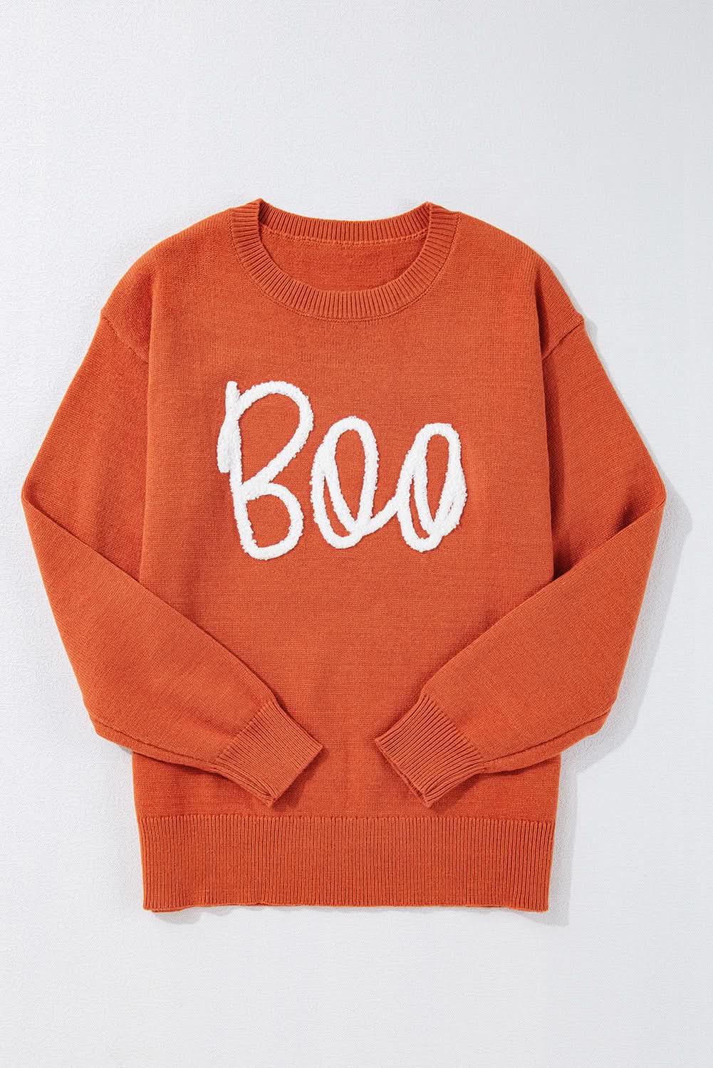 Sweaters Love Salve Orange Knit Sweater Women's Fall Fashion Ribbed Cozy Top