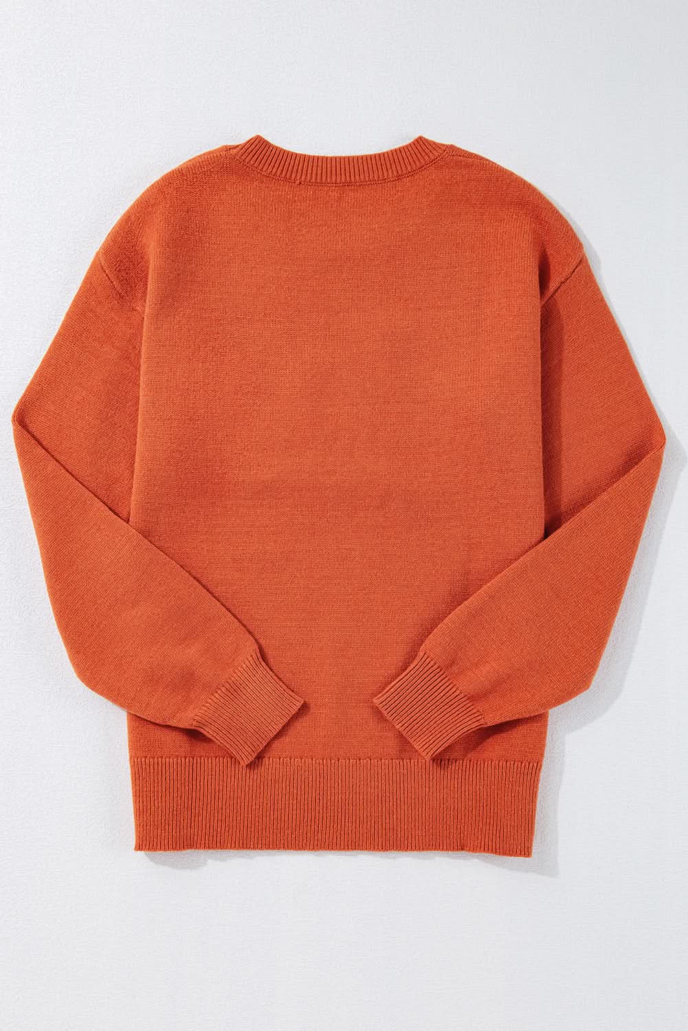 Sweaters Love Salve Orange Knit Sweater Women's Fall Fashion Ribbed Cozy Top