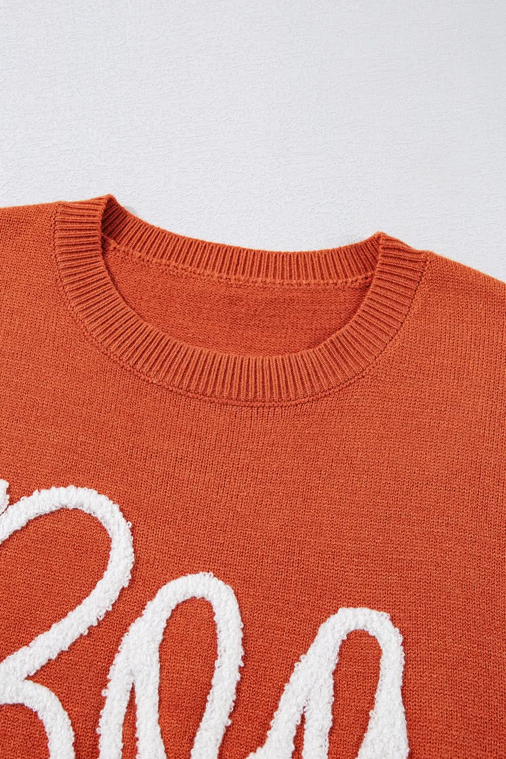 Sweaters Love Salve Orange Knit Sweater Women's Fall Fashion Ribbed Cozy Top