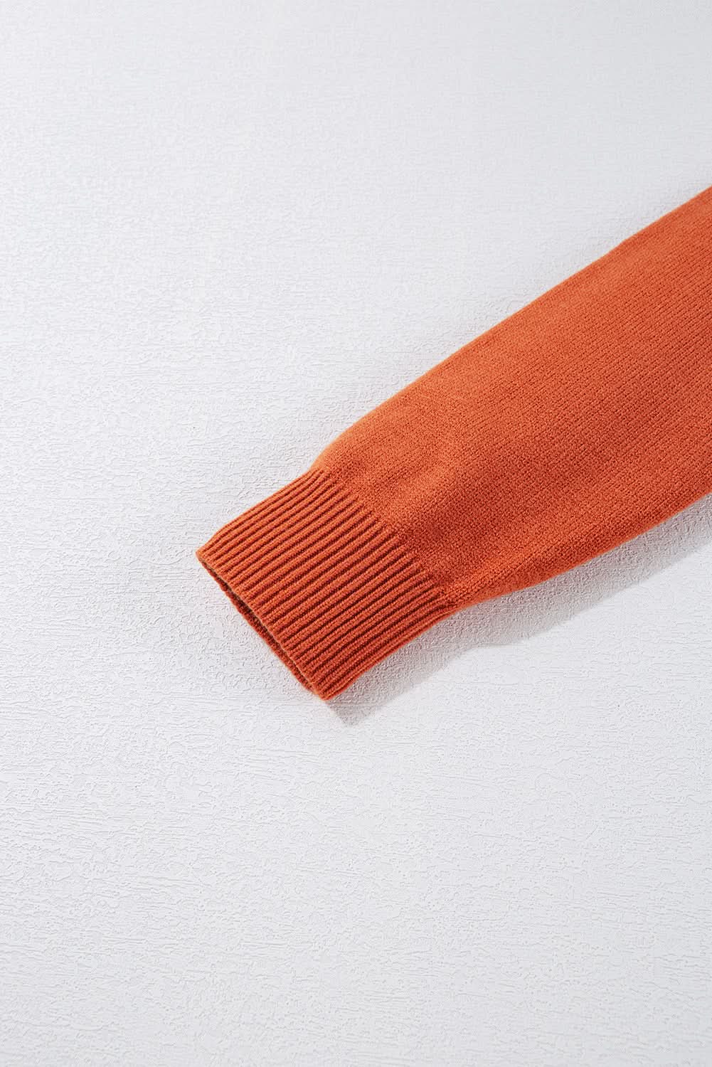 Sweaters Love Salve Orange Knit Sweater Women's Fall Fashion Ribbed Cozy Top