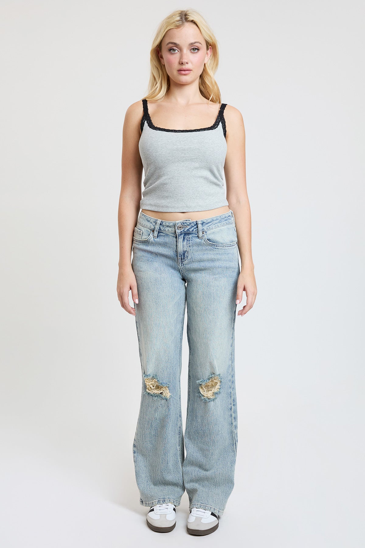 Women's Luxe Brittany Low Rise Wide Leg Jeans