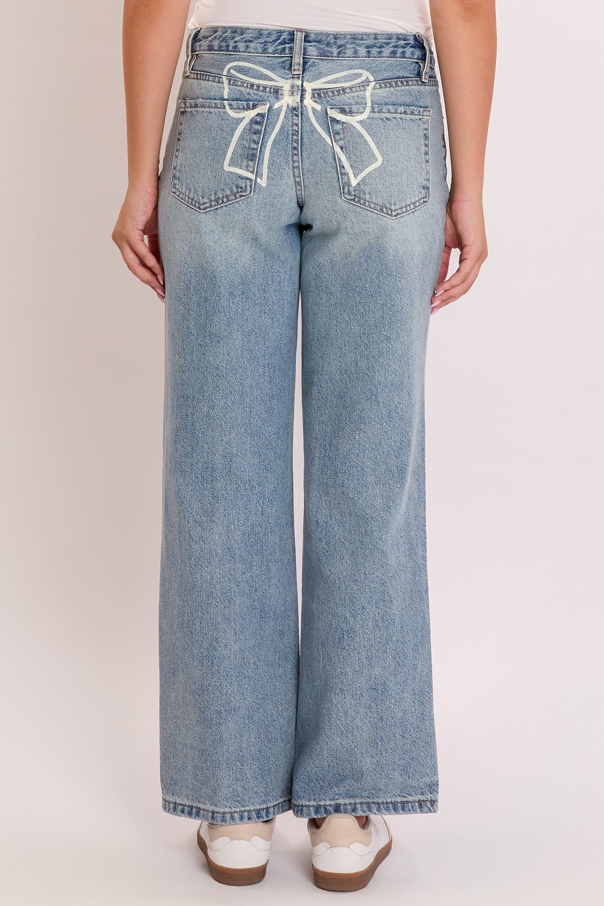 Women's Low Rise Brittany Loose Wide With Bow Print