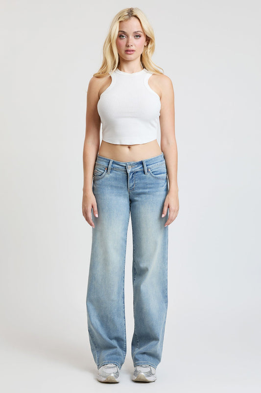 Women's Luxe Low Rise WannaBettaButt Wide Leg Jeans