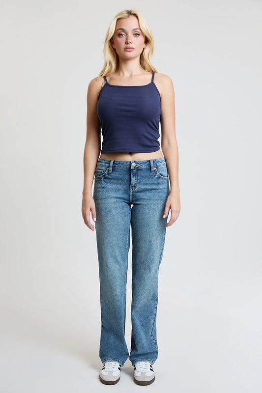 Women's Maddy Mid Rise Straight Leg Jeans