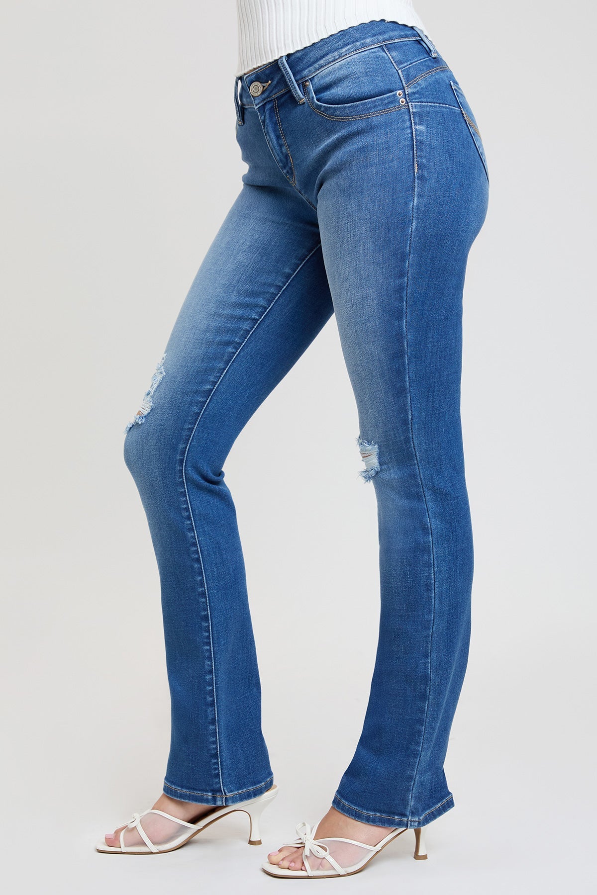 Women's Luxe Mid Rise WannaBettaButt Bootcut Jeans