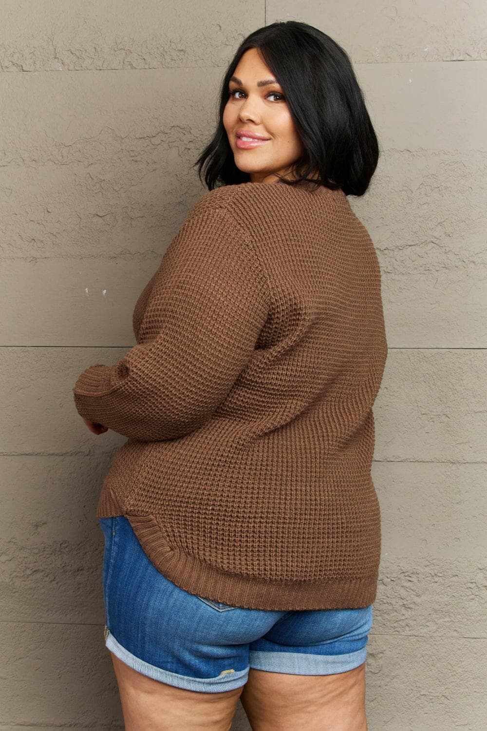 T-Shirts Trendsi closeout - Trendsi Plus size high-low sweater by Zenana
