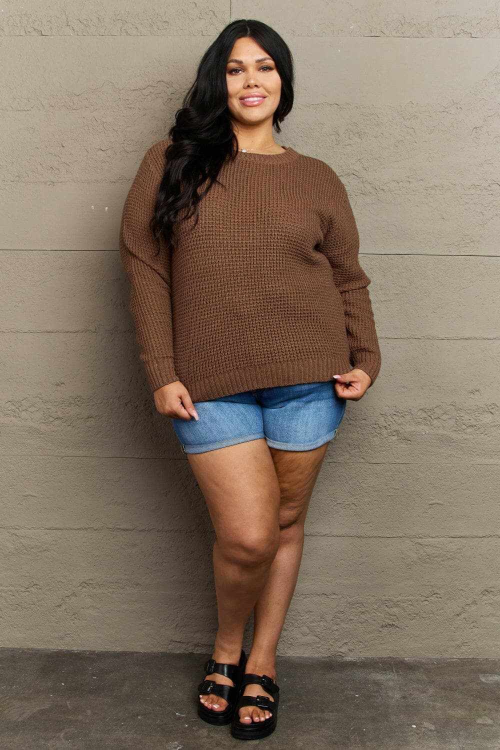 T-Shirts Trendsi closeout - Trendsi Plus size high-low sweater by Zenana