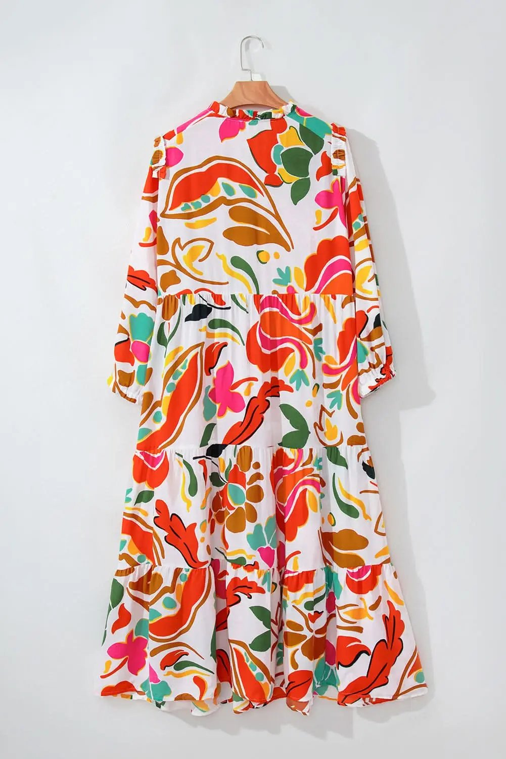 Dresses Love Salve Orange Floral Dress Women's Vacation H-Line Spring Style Lightweight