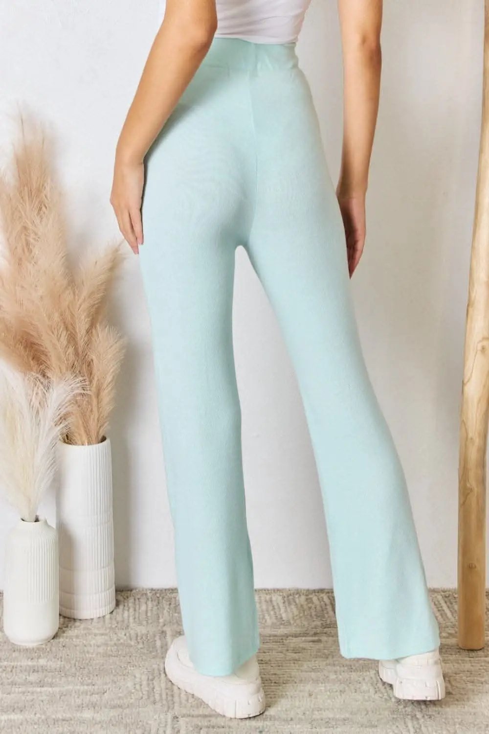 Trendsi Knit Flare Pants Women's Lounge Sweatpants Ultra Soft, High Waist