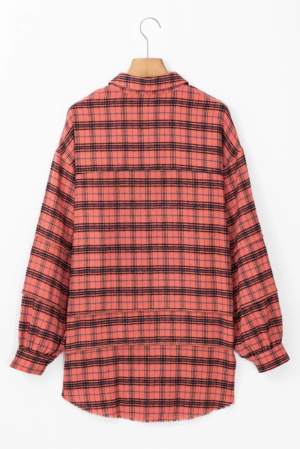 Love Salve Red Plaid Western Shirt — Distressed Cotton Top