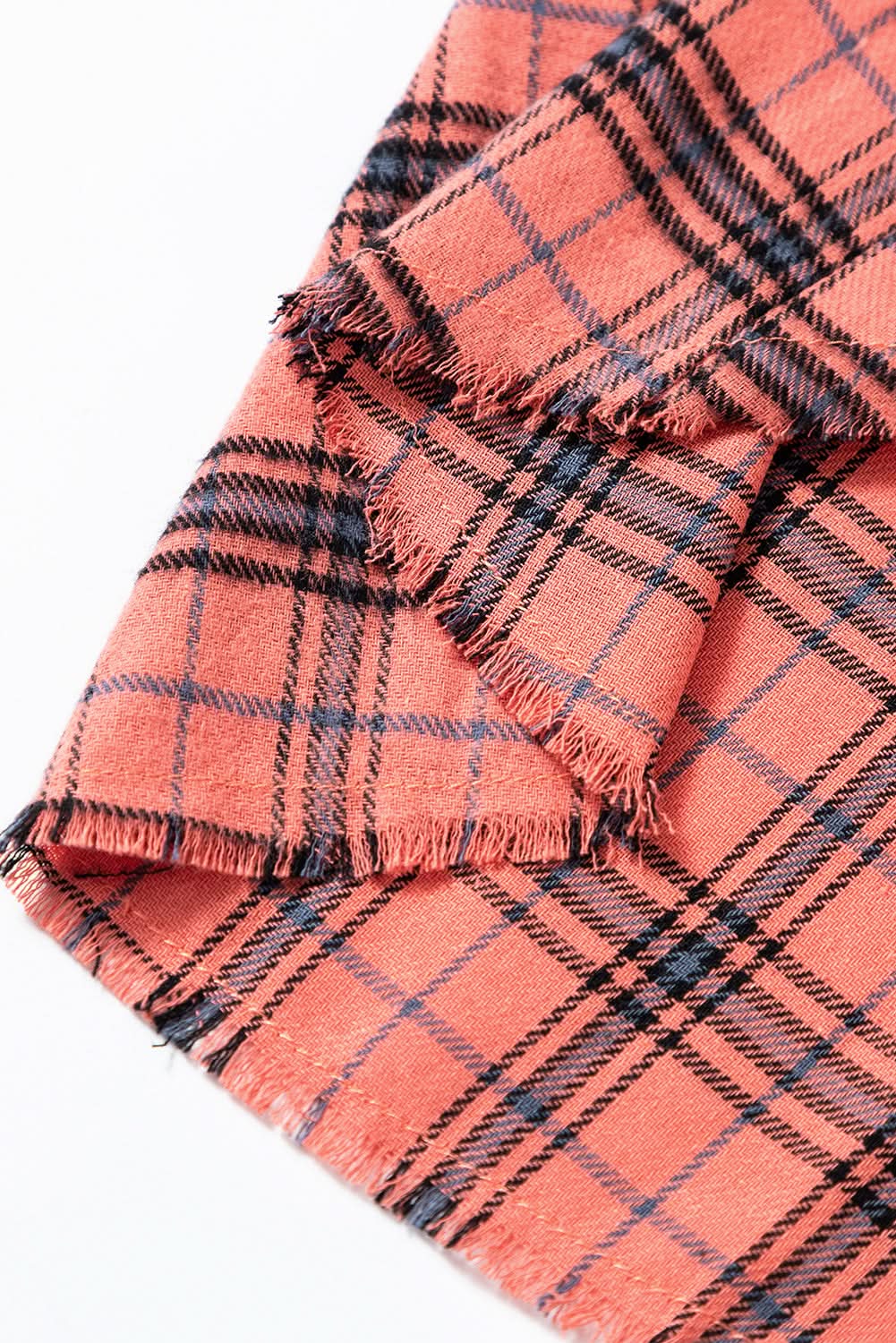 Love Salve Red Plaid Western Shirt — Distressed Cotton Top