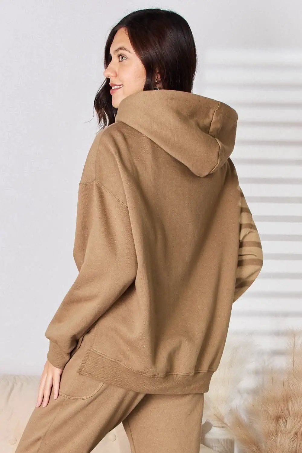 Trendsi Pullover Hoodie Drop Shoulder Fleece — Cozy Relaxed Fit