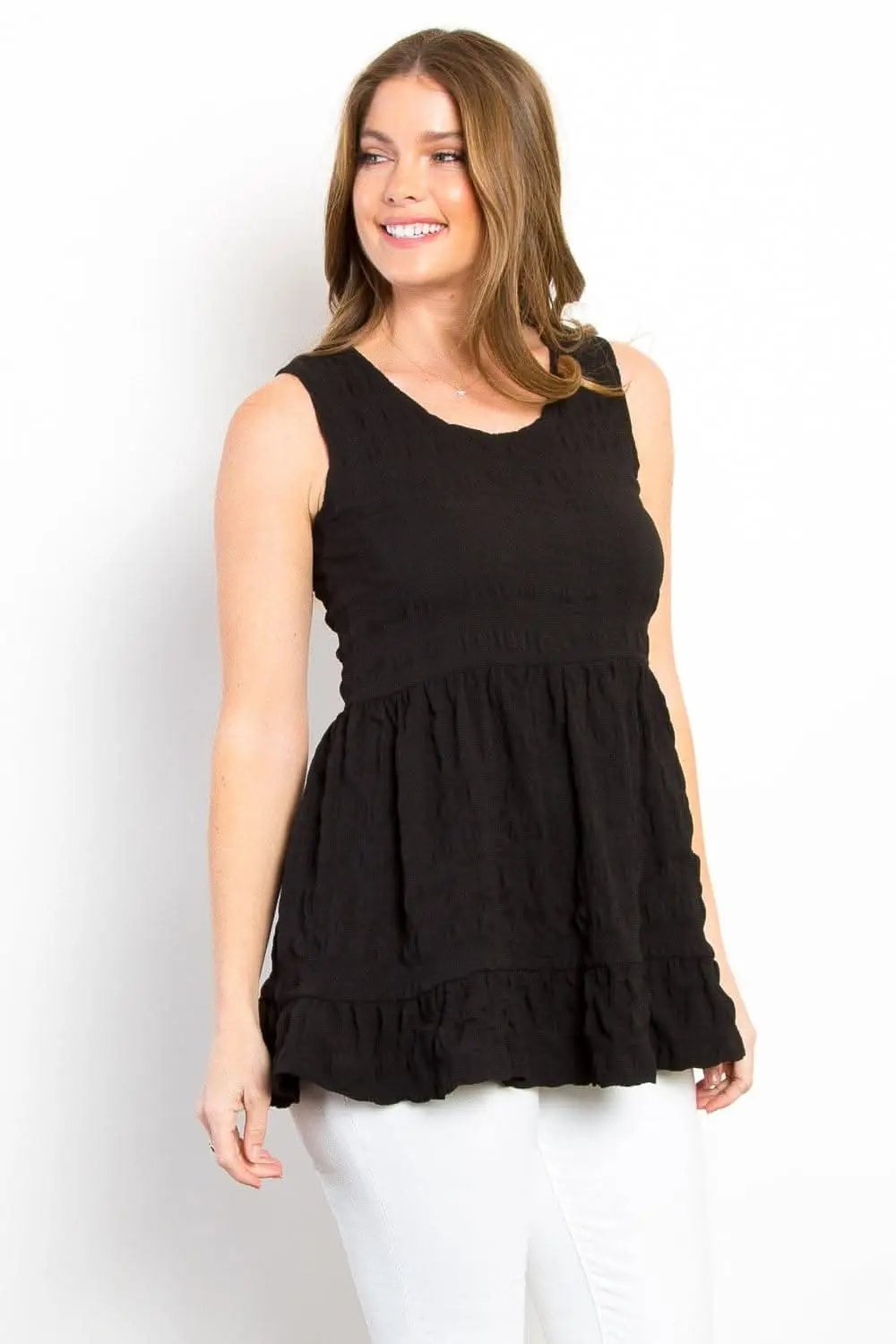 Women's Outfit Set Outfit Set - Ruffled Babydoll Top & Shorts