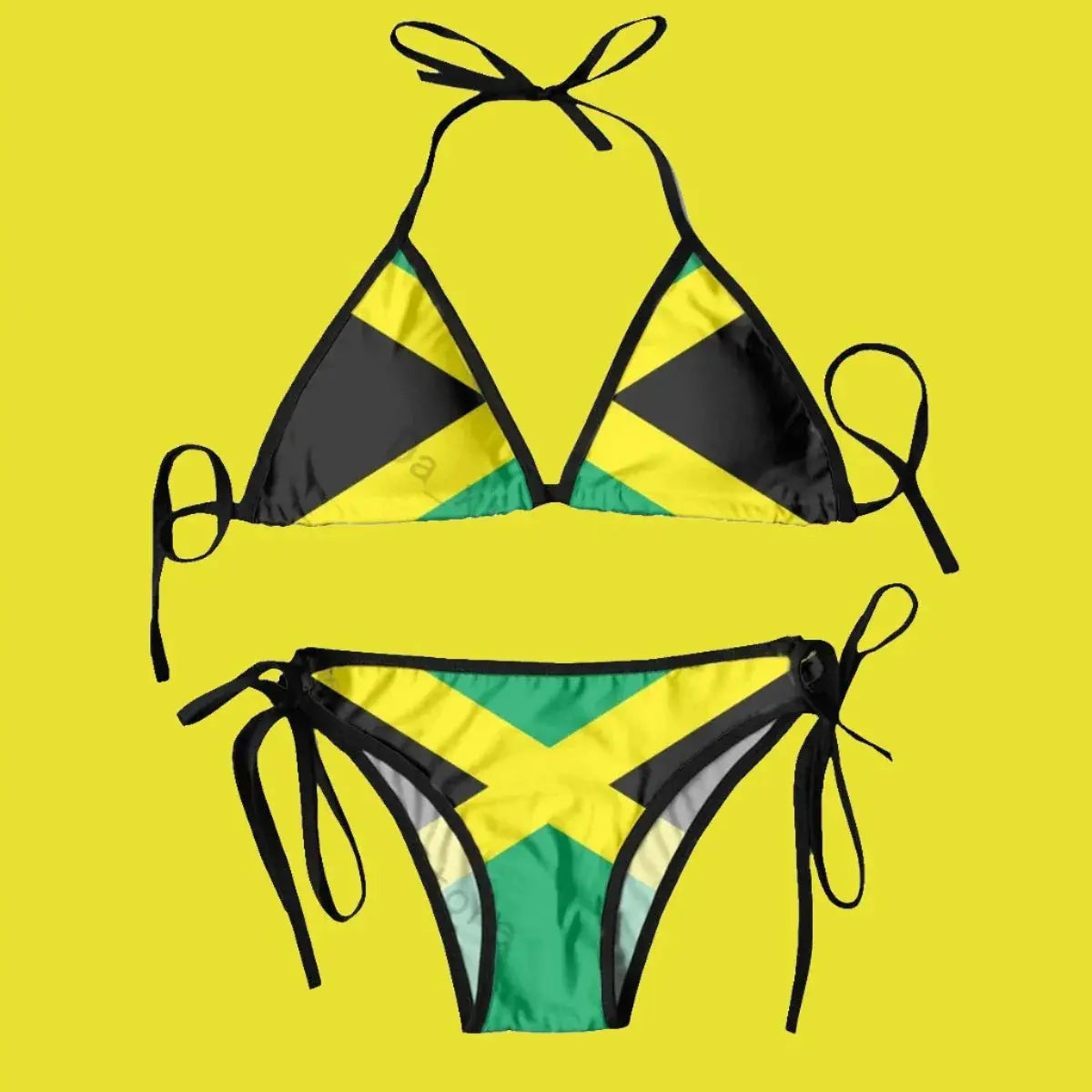 T-Shirts Sexikinis Swim Jamaican Flag Women's Two-Piece Swimsuit - Vacation Ready, Premium Quality