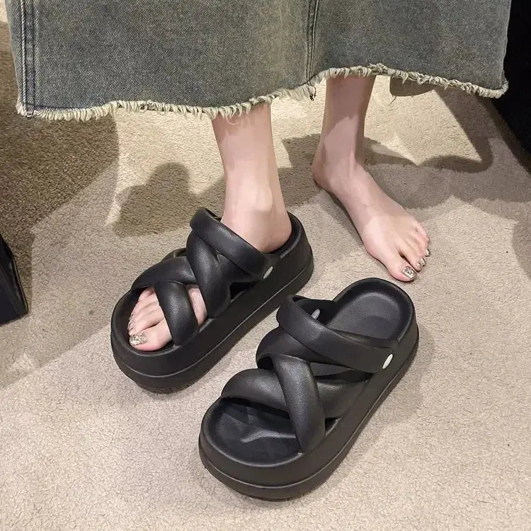 Sexikinis Swim Thick Sole Sandals Women's Summer Shoes: Height Boost + Comfort