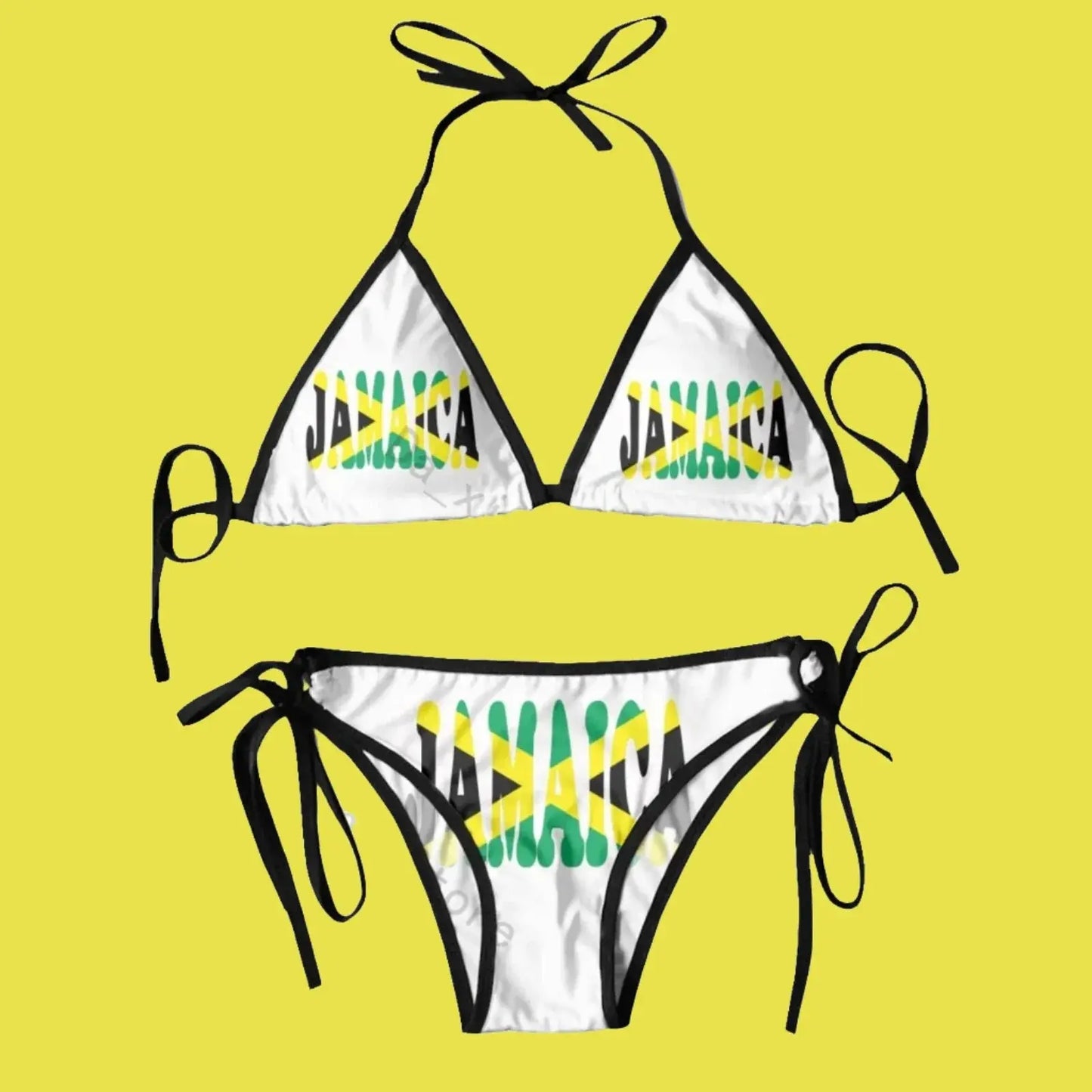 T-Shirts Sexikinis Swim Jamaican Flag Women's Two-Piece Swimsuit - Vacation Ready, Premium Quality