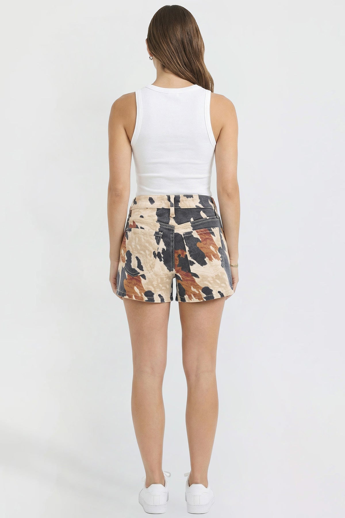 Women's Bull Denim Printed Shorts