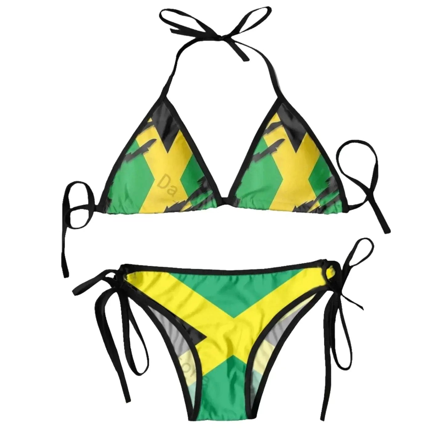 T-Shirts Sexikinis Swim Jamaican Flag Women's Two-Piece Swimsuit - Vacation Ready, Premium Quality