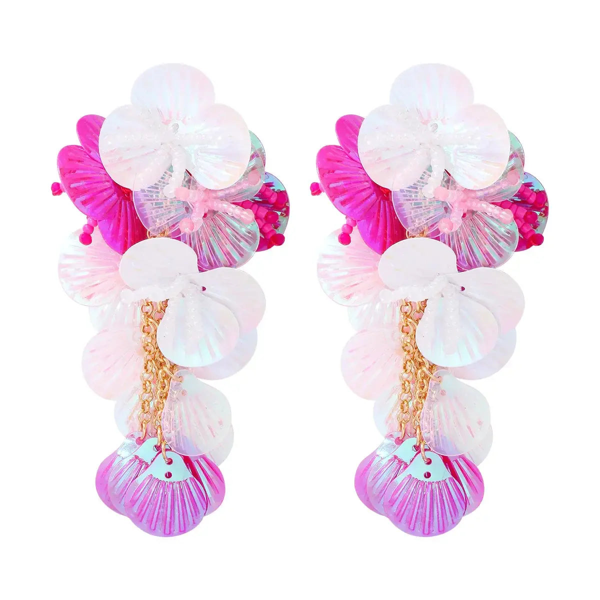 Statement Earrings Earrings - Colorful Shell - Women's Statement Jewelry