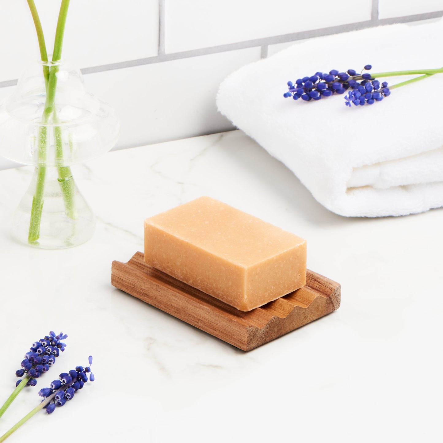 Teak Rectangular Zig Zag Soap Dish