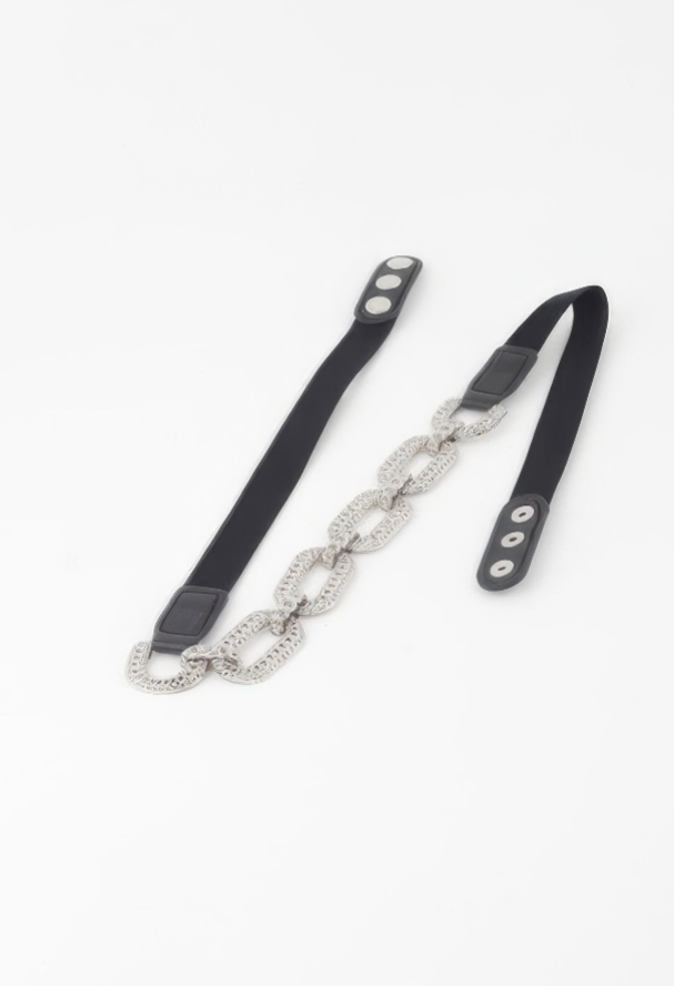 Metal Linked Buckle Elastic Belt