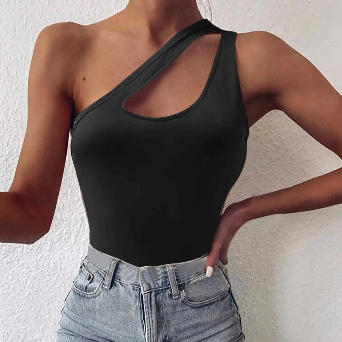 Trendsi Sheer Asymmetrical Cami Top — Modern Going Out Style