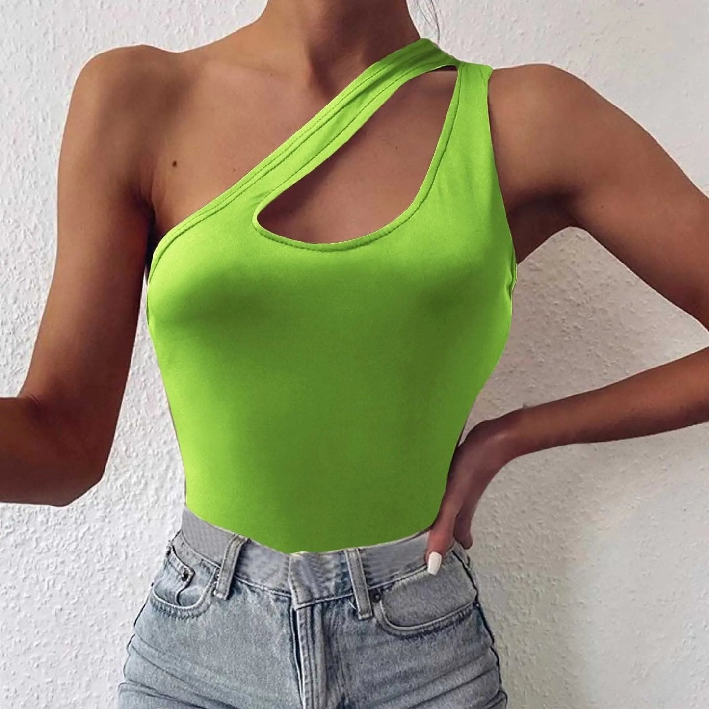 Trendsi Sheer Asymmetrical Cami Top — Modern Going Out Style