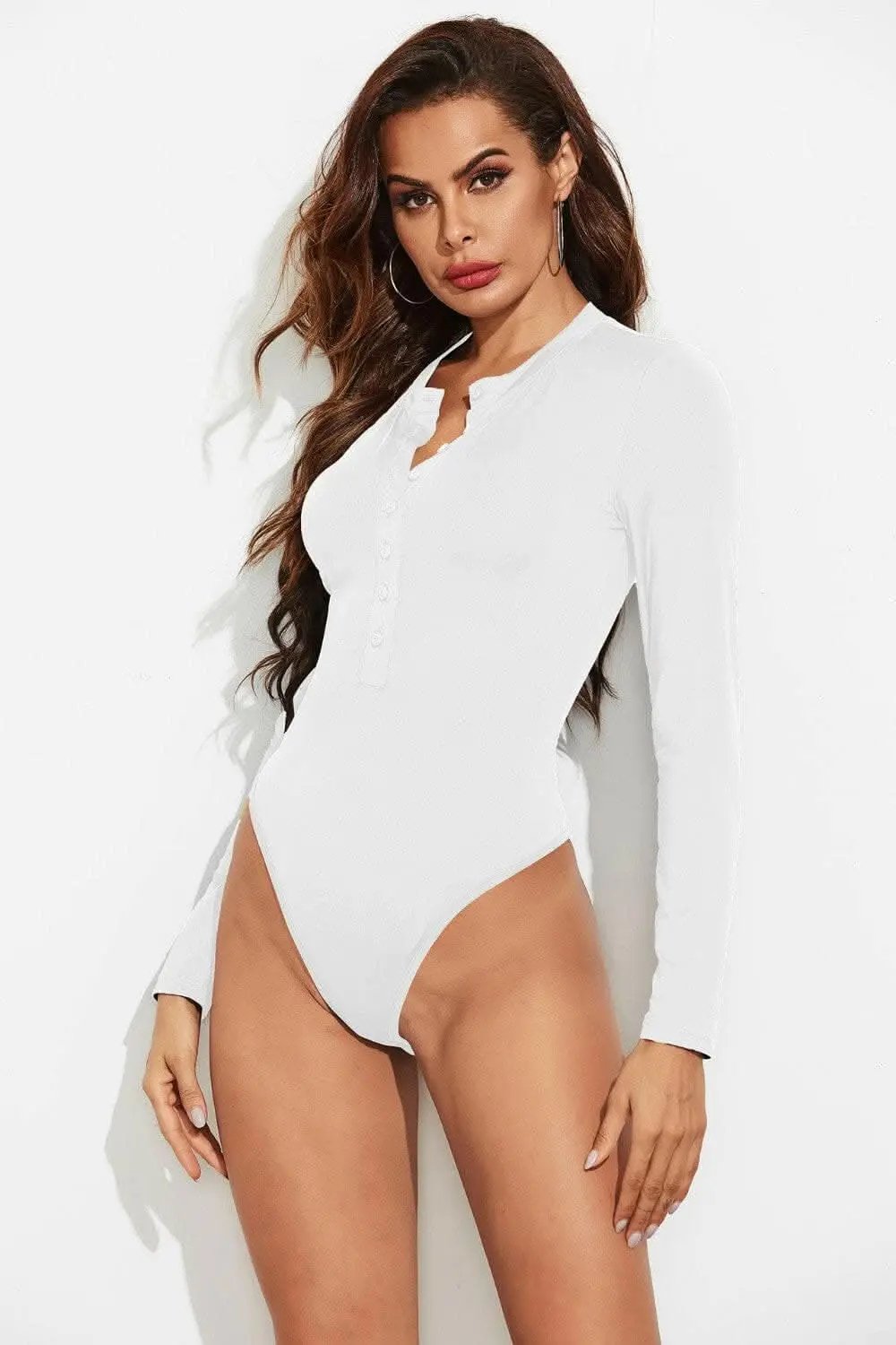 Bodysuits Trendsi Sheer long sleeve bodysuit