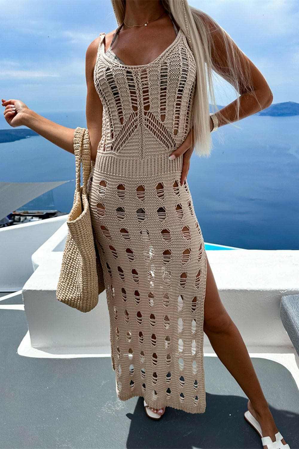 T-Shirts Trendsi just arrived - Sheer sleeveless tunic cover-up