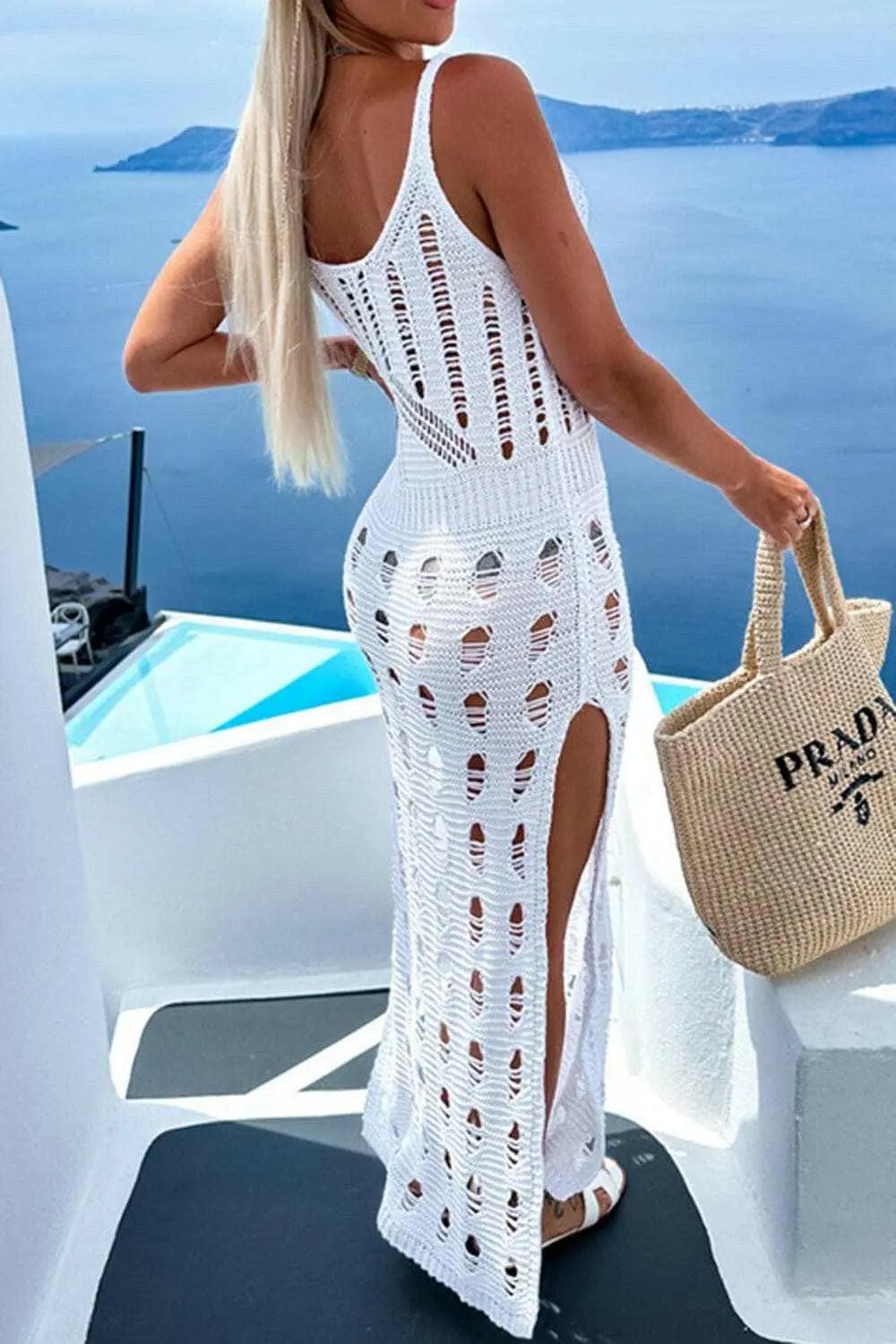 T-Shirts Trendsi just arrived - Sheer sleeveless tunic cover-up