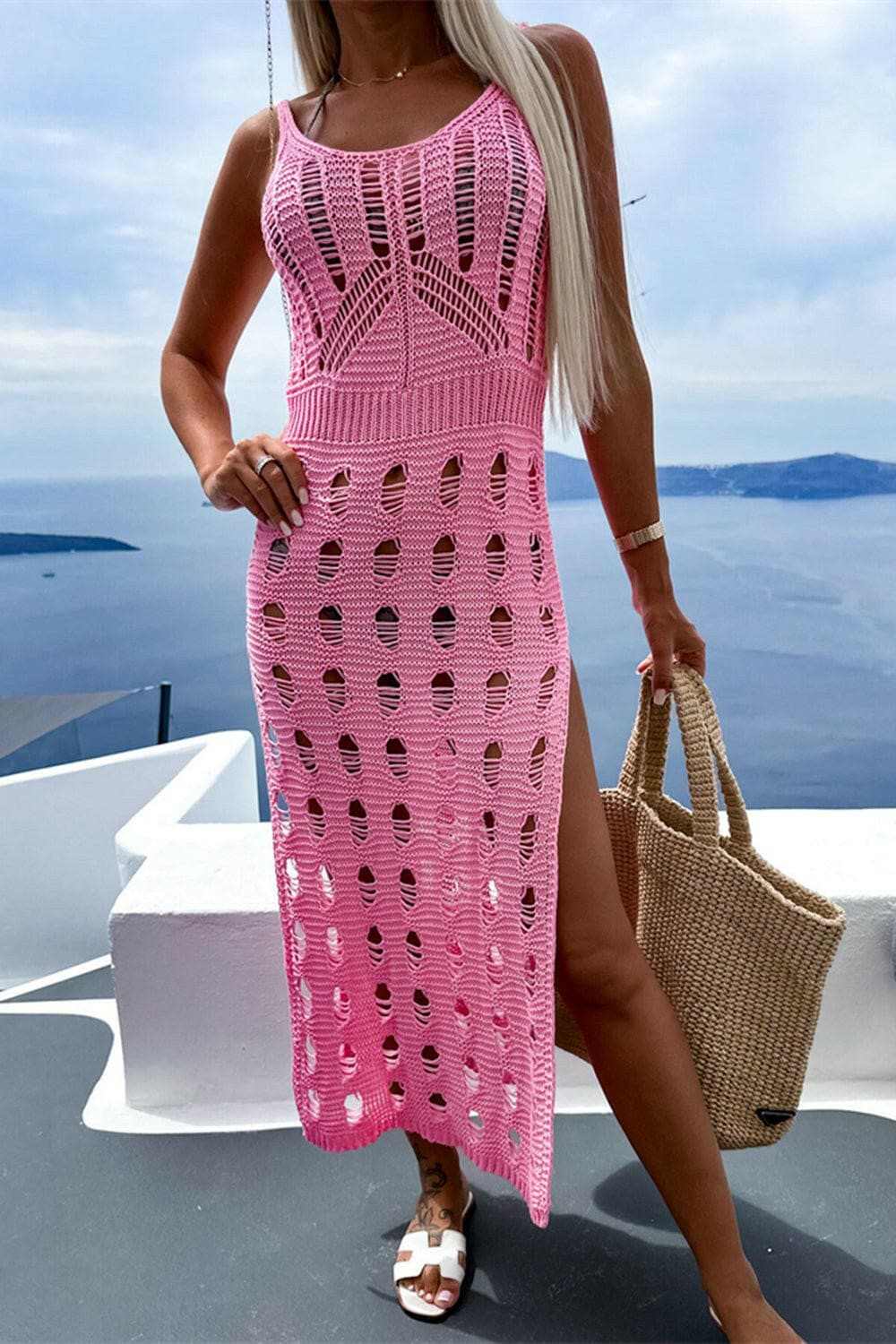T-Shirts Trendsi just arrived - Sheer sleeveless tunic cover-up
