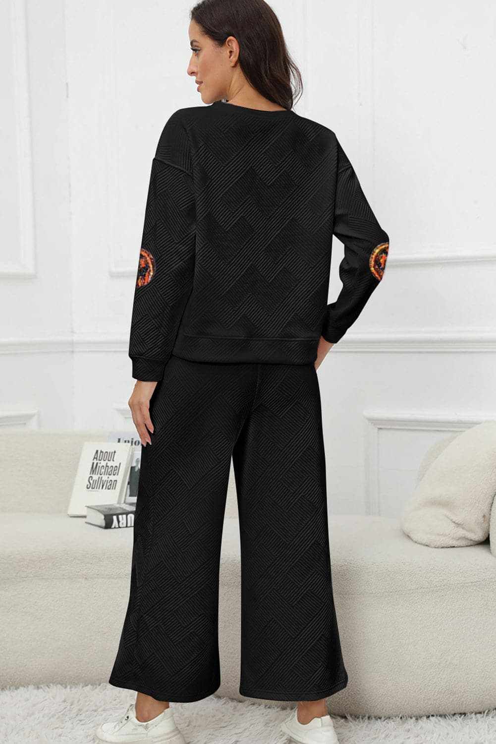 Two-Piece Sets Trendsi Sparkling pumpkin patch set with pockets