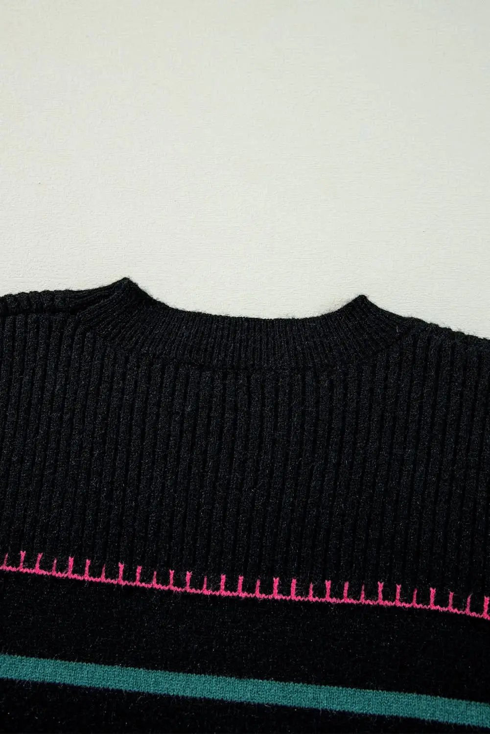 Women's Pullover Sweater - Soft Knit Striped - Daily Wear Winter