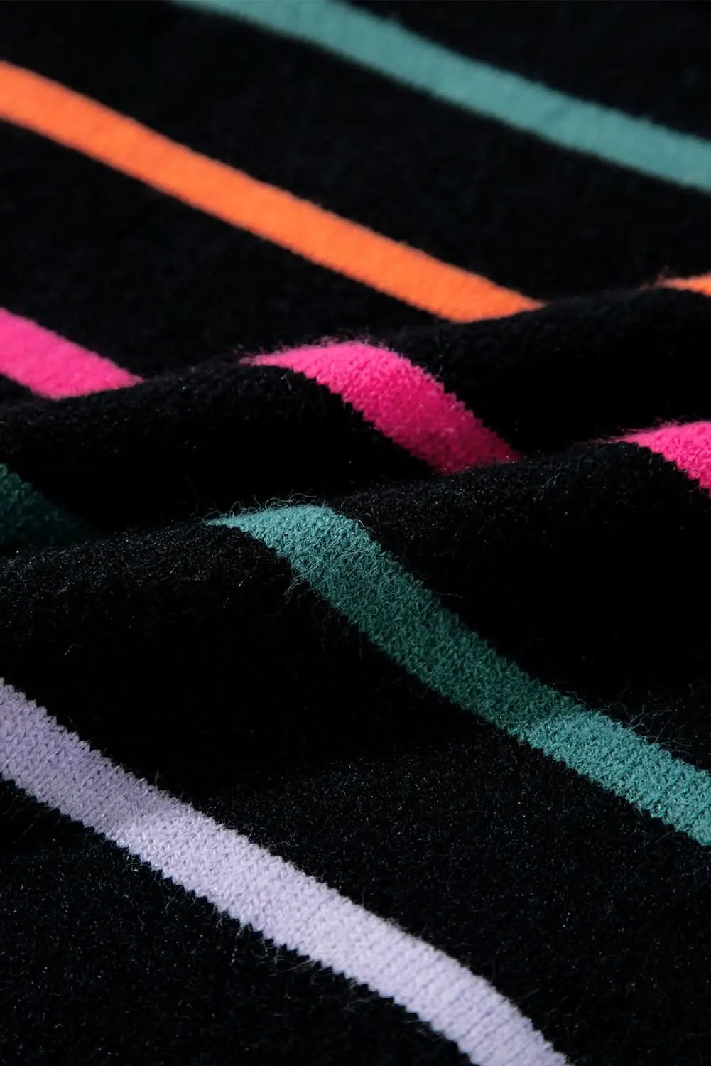 Women's Pullover Sweater - Soft Knit Striped - Daily Wear Winter