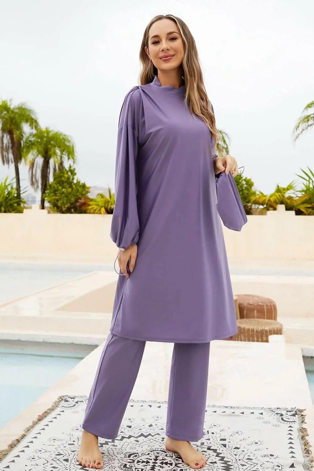 T-Shirts Trendsi swimwear - Stylish drawstring swim set