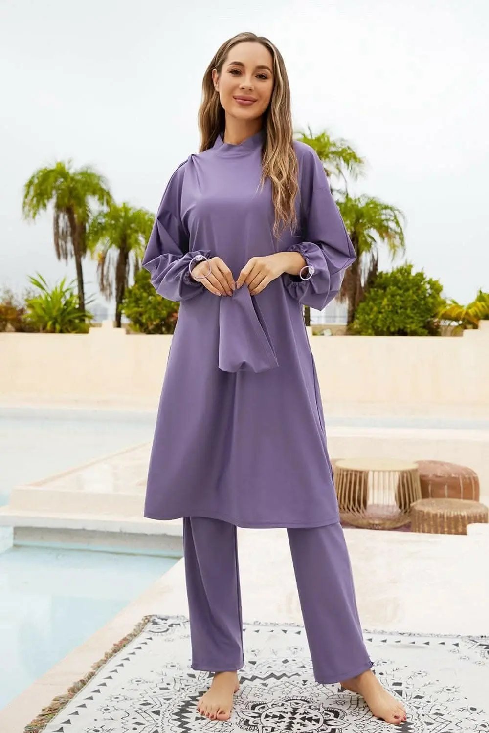 T-Shirts Trendsi swimwear - Stylish drawstring swim set