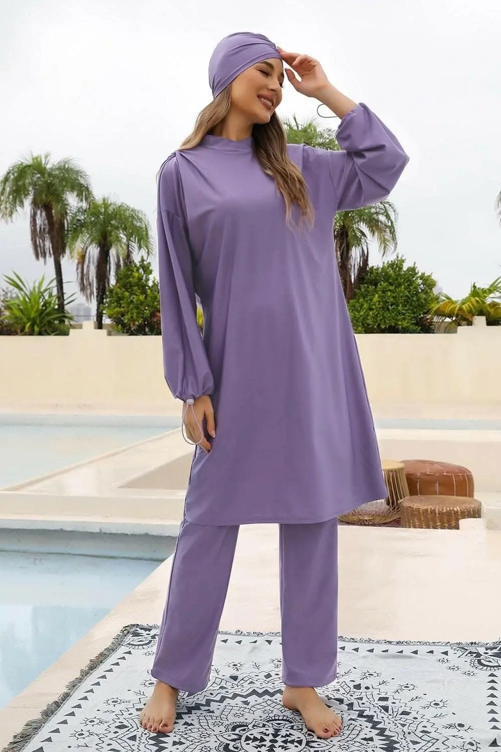 T-Shirts Trendsi swimwear - Stylish drawstring swim set
