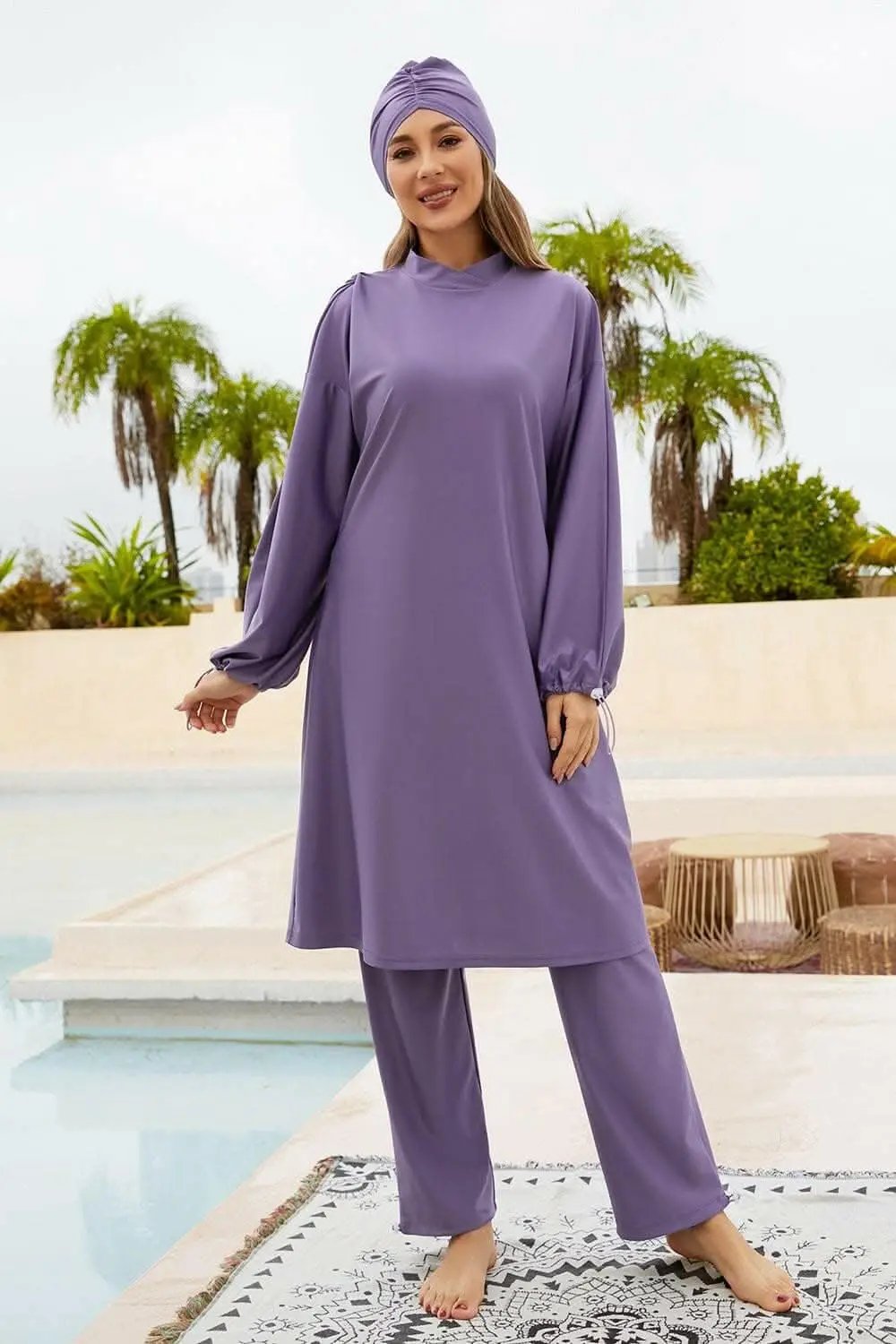 T-Shirts Trendsi swimwear - Stylish drawstring swim set