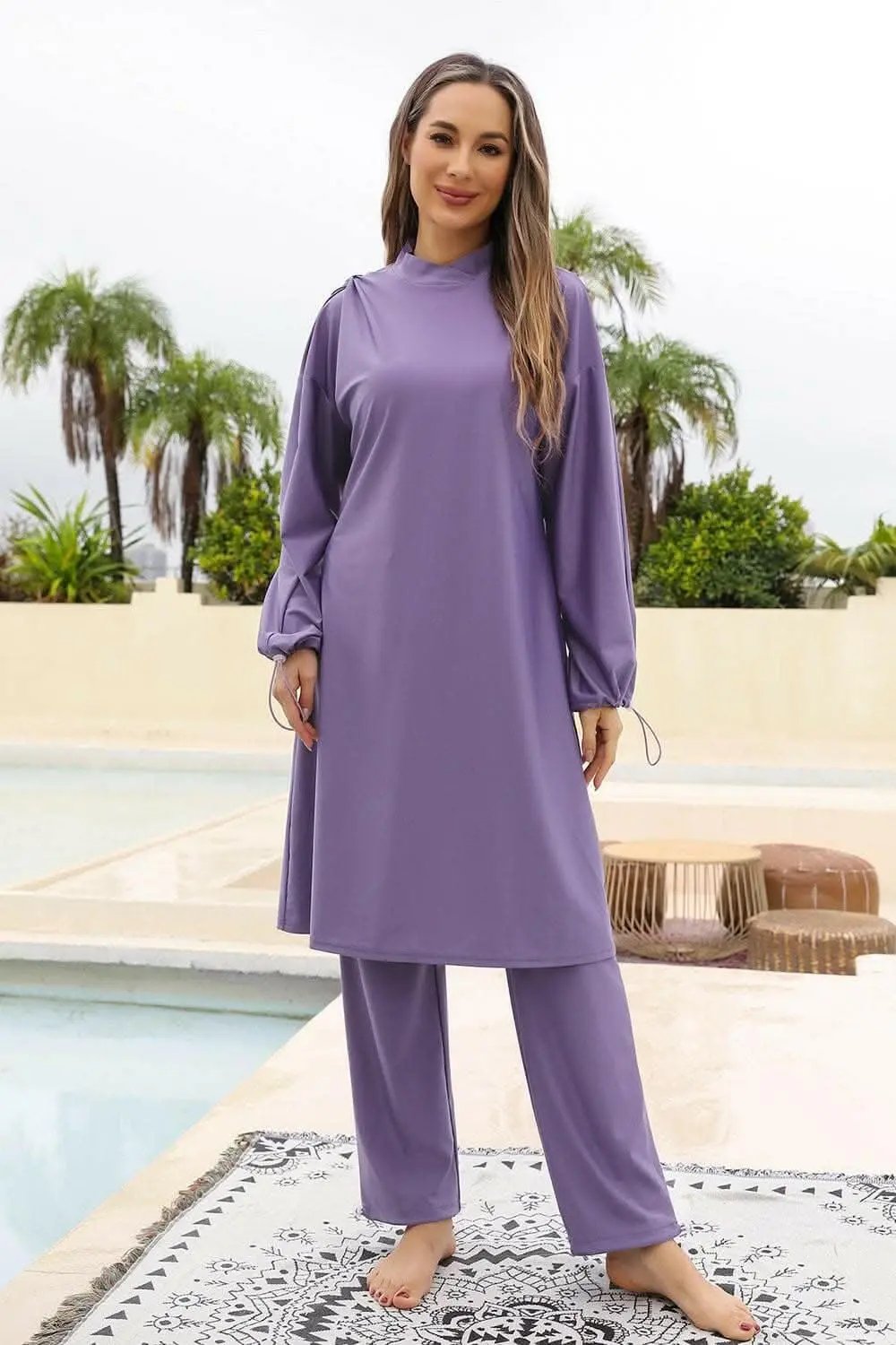 T-Shirts Trendsi swimwear - Stylish drawstring swim set