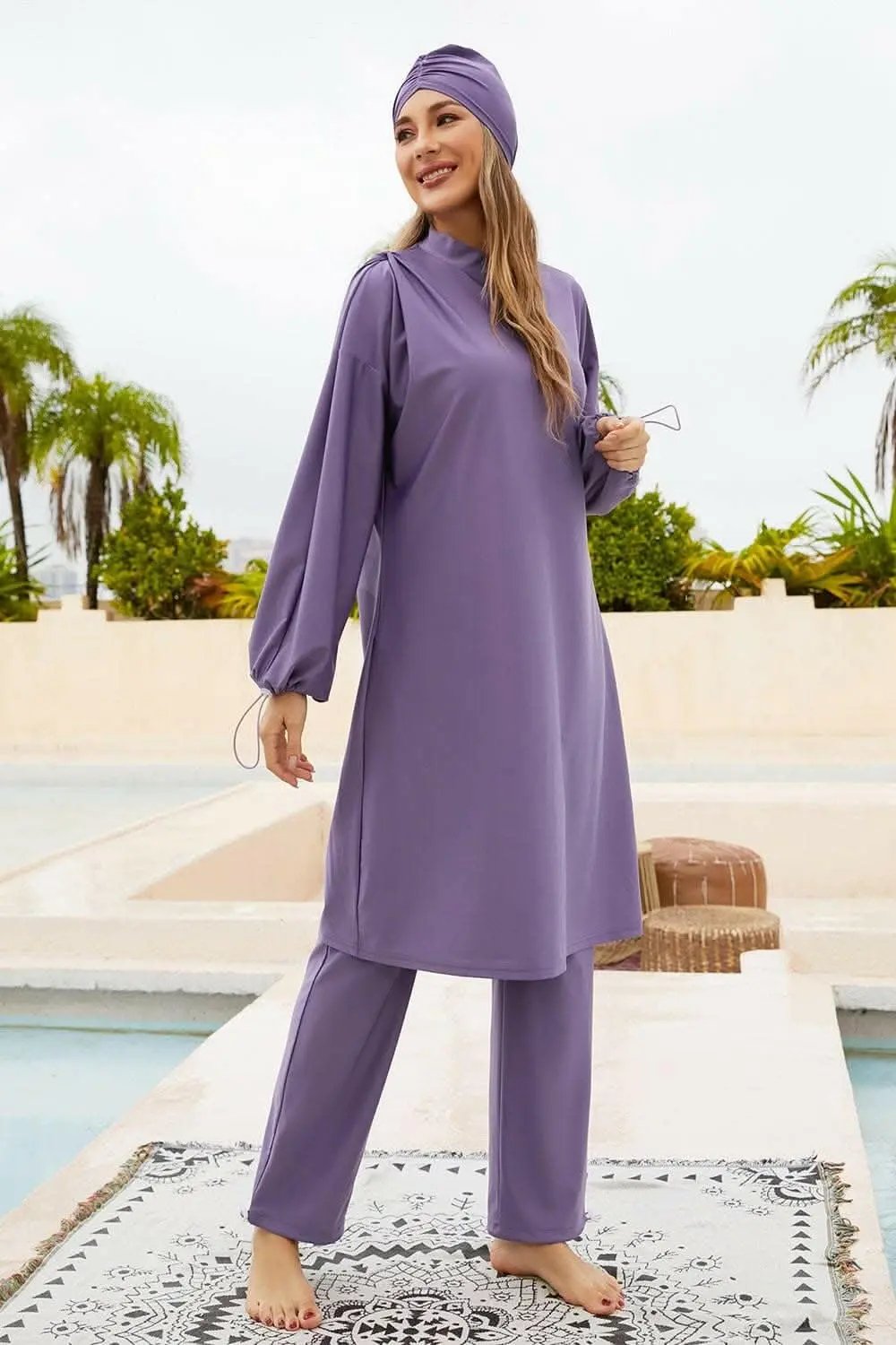 T-Shirts Trendsi swimwear - Stylish drawstring swim set