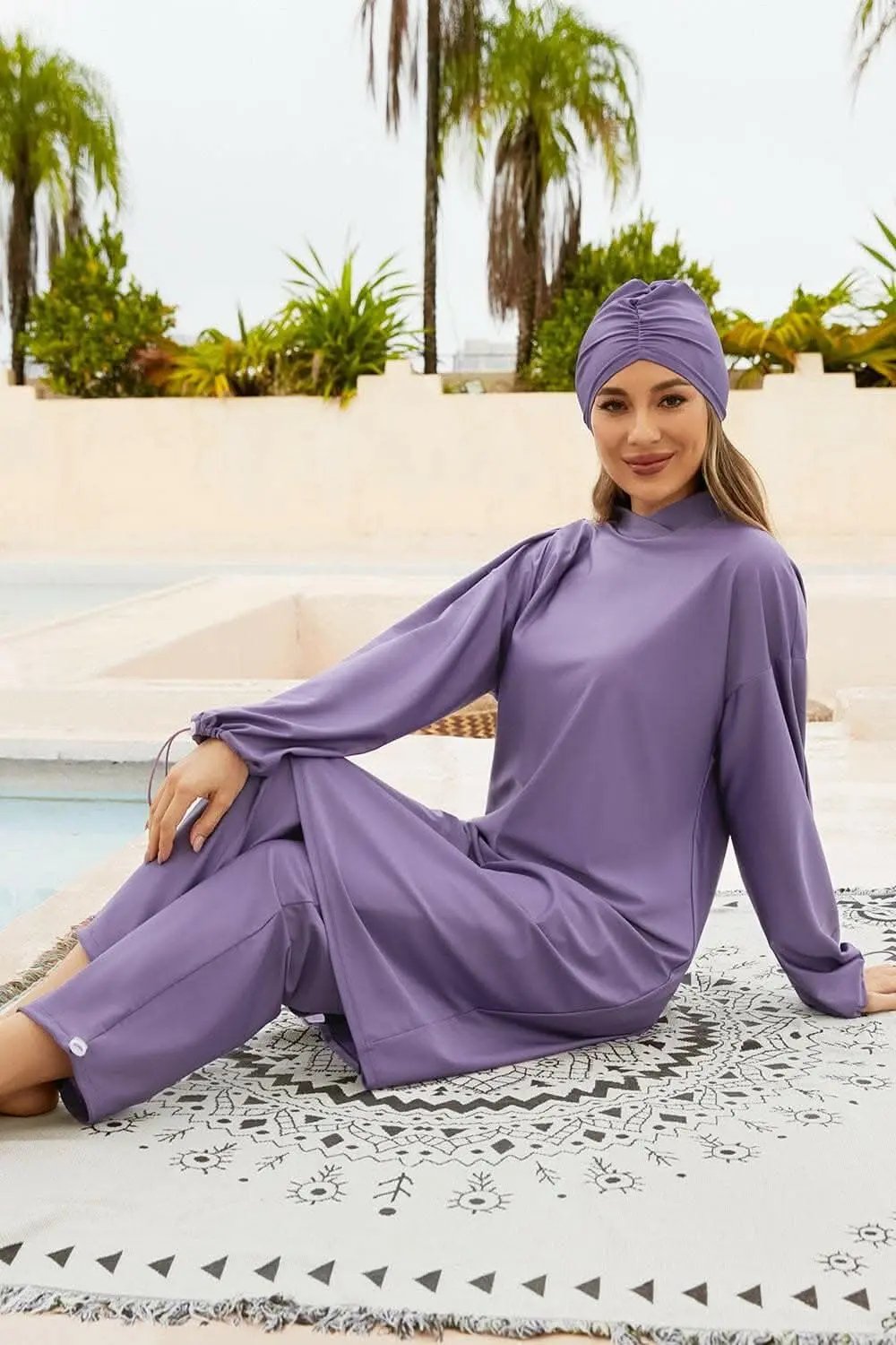 T-Shirts Trendsi swimwear - Stylish drawstring swim set