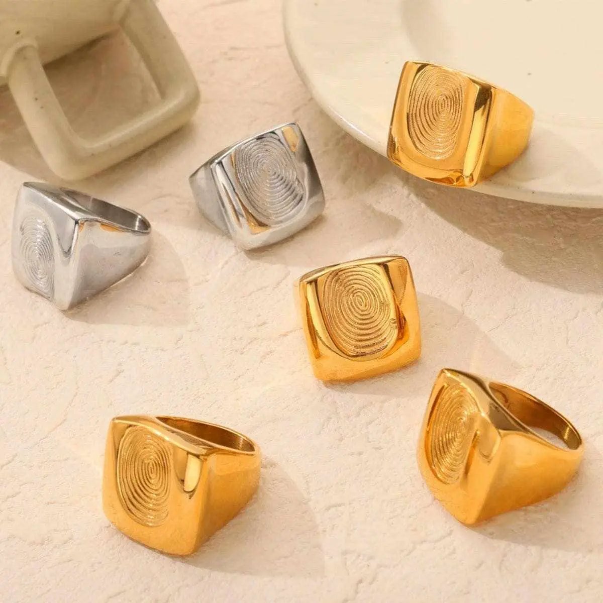 T-Shirts Trendsi just arrived - Titanium steel fingerprint ring