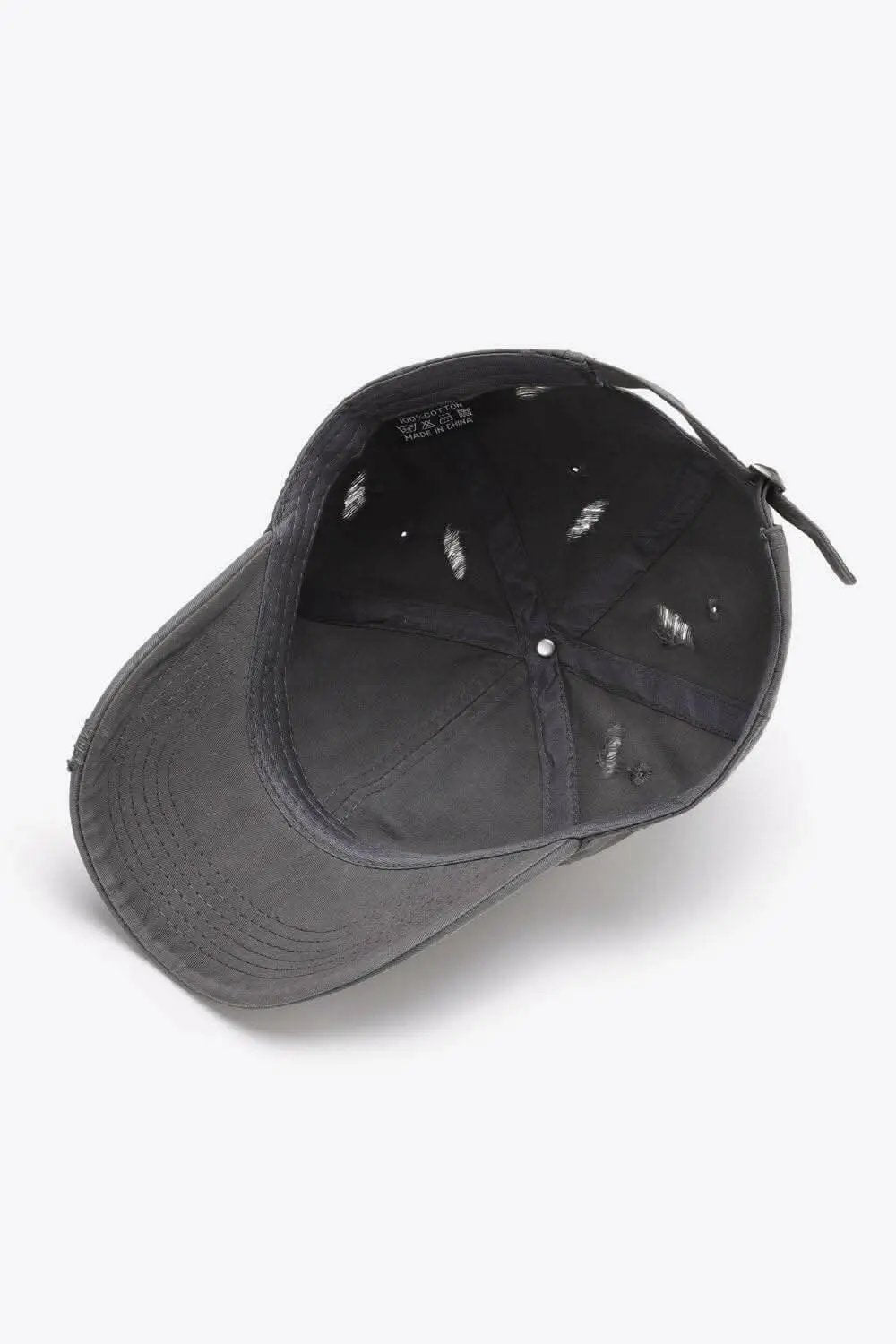 Trendsi Distressed Baseball Cap Adjustable Cotton — Vintage Style
